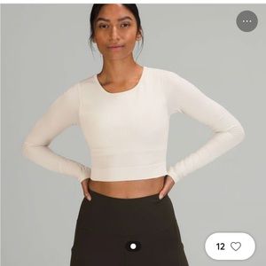 Lululemon Ebb to Street Long Sleeve in Natural Ivory